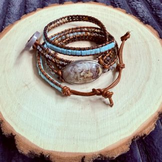 Crazy Lace Agate Wrap (34" - 36")